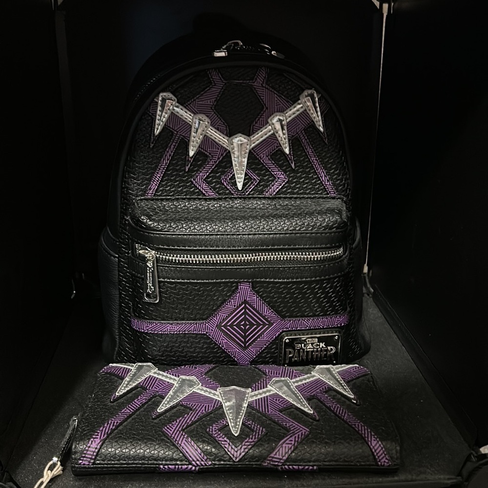Loungefly Black Panther Backpack and Wallet